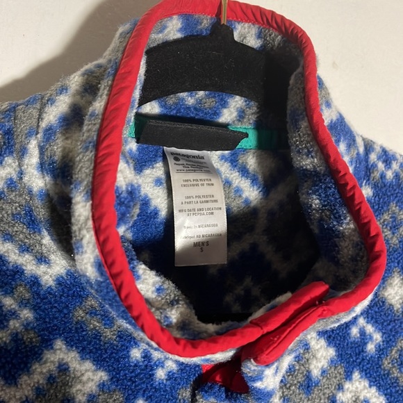 Patagonia Synchilla Snap T Size Small Aurora Blue Snowflake - Picture 5 of 9